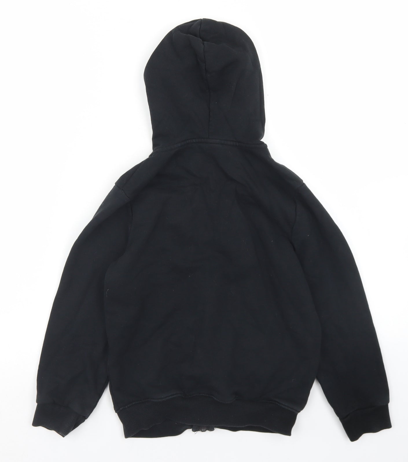 TU Boys Black  Cotton Full Zip Hoodie Size 7 Years  Zip
