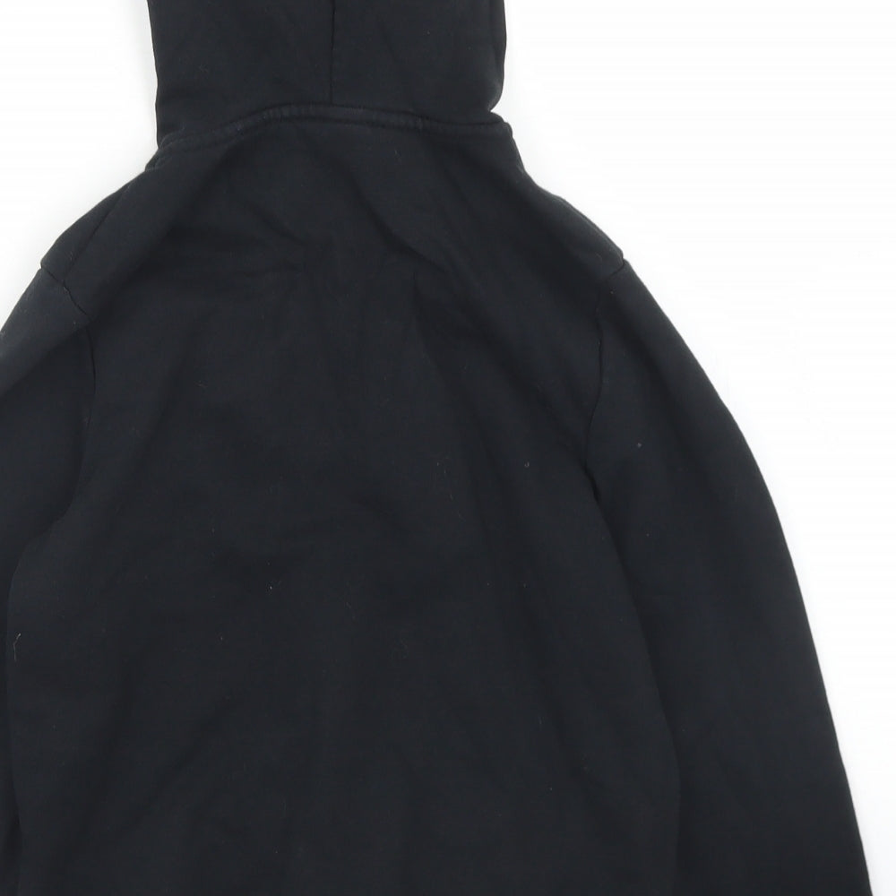 TU Boys Black  Cotton Full Zip Hoodie Size 7 Years  Zip