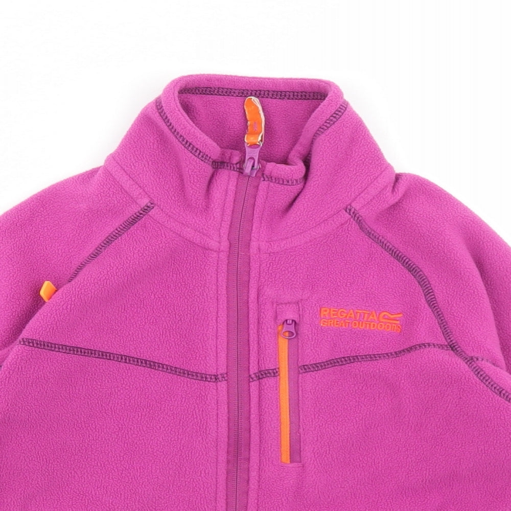 Regatta Girls Purple   Jacket  Size 5-6 Years  Zip