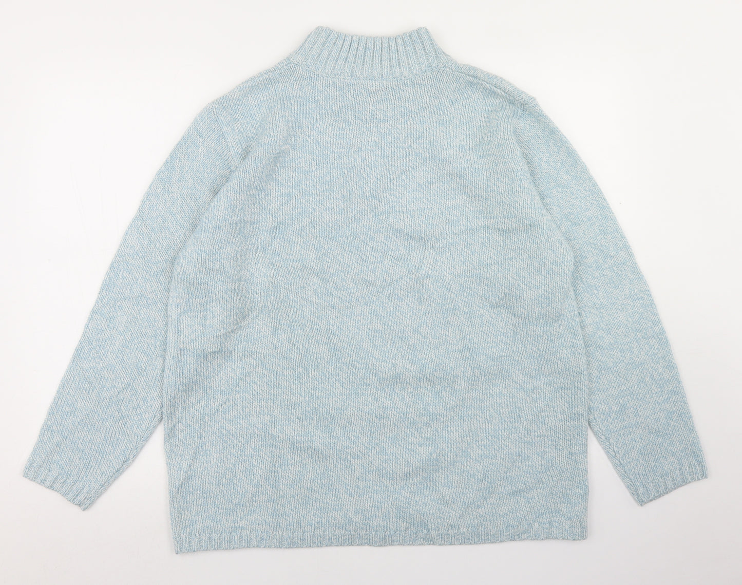 Damart Womens Blue Mock Neck  Acrylic Pullover Jumper Size 18
