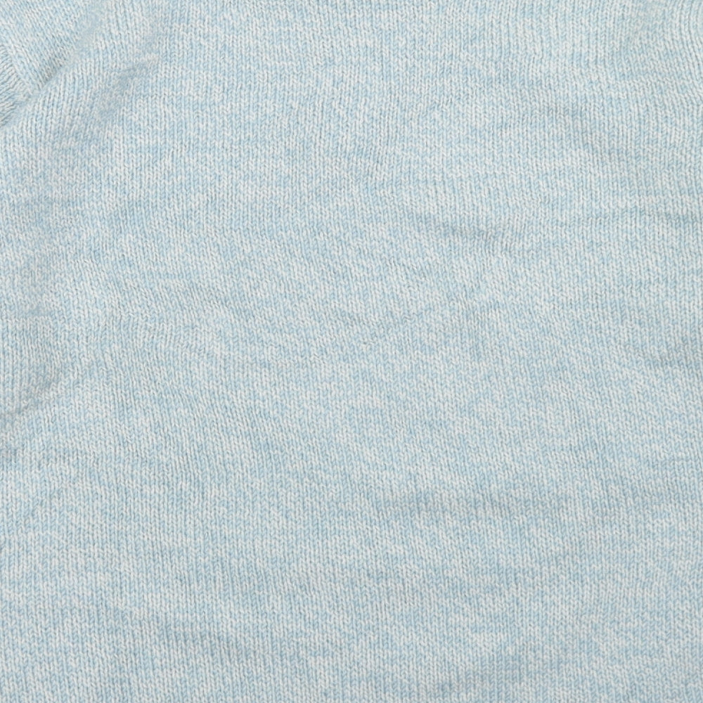 Damart Womens Blue Mock Neck  Acrylic Pullover Jumper Size 18