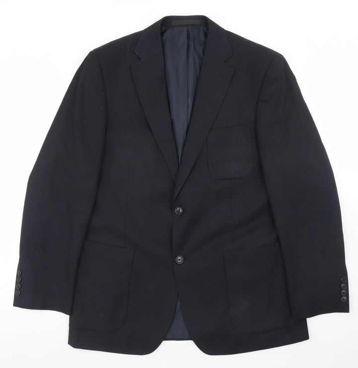 Marks and Spencer Mens Blue Polyester Jacket Blazer Size 40