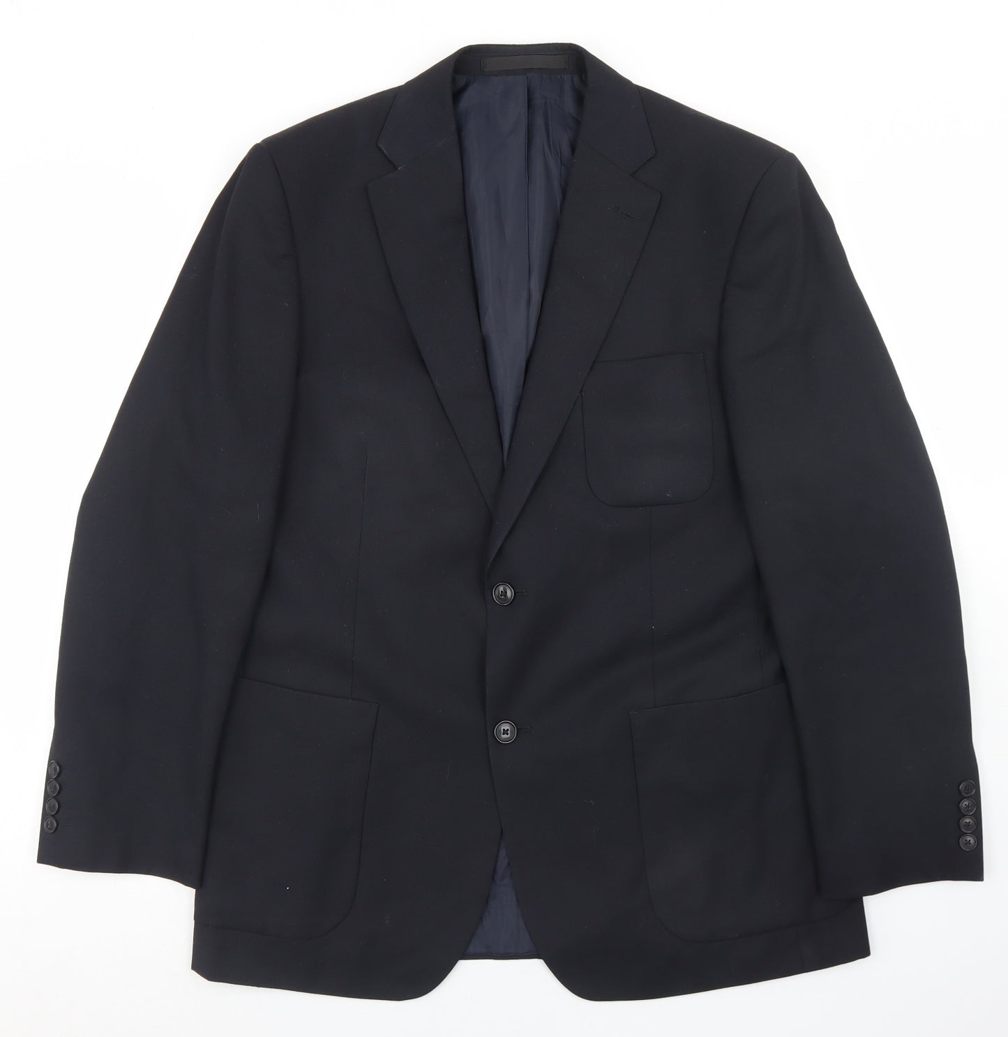 Marks and Spencer Mens Blue  Polyester Jacket Blazer Size 40