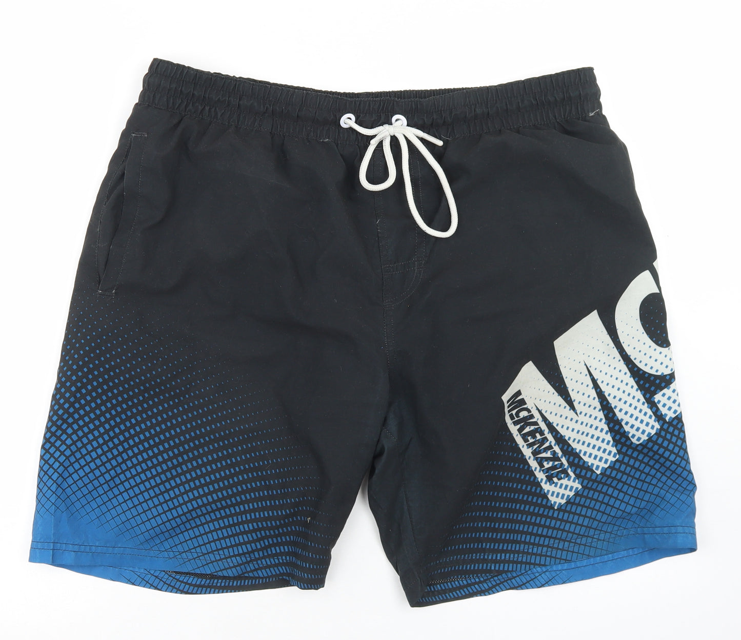 McKenzie Mens Blue  Polyester Athletic Shorts Size XL L6 in Regular Drawstring