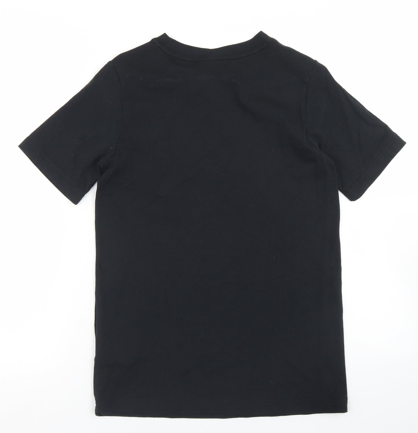 Nike Boys Black  Cotton Basic T-Shirt Size 11-12 Years Crew Neck