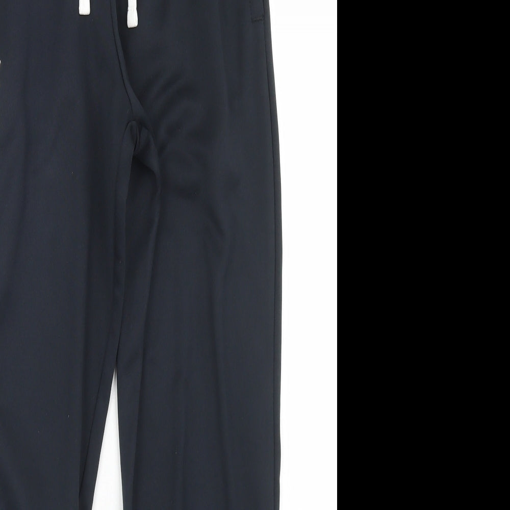 Under armour Boys Blue  Polyester Jogger Trousers Size M L24 in Regular Drawstring