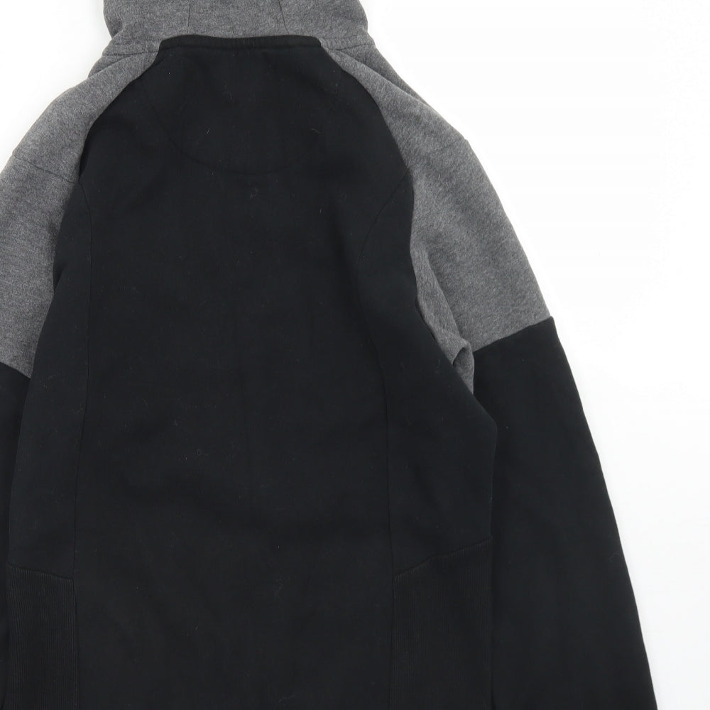 Gymshark Mens Black  Cotton Full Zip Hoodie Size M