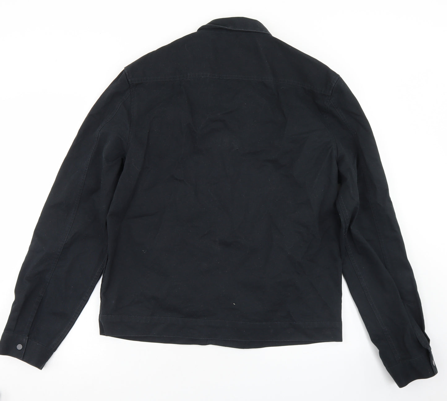 Topman Mens Black   Jacket  Size L  Snap