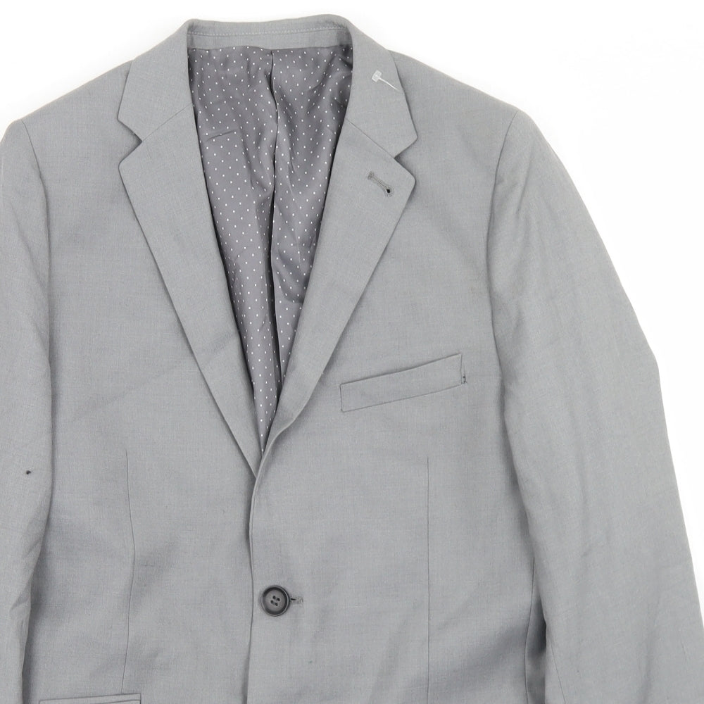 TU Boys Grey   Jacket Blazer Size 14 Years  Button