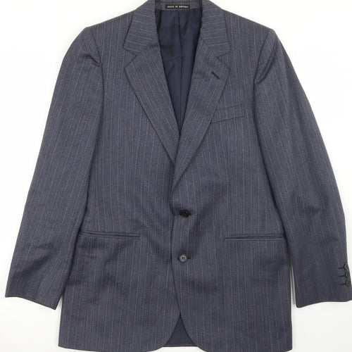 Paul Jardine Mens Blue Striped Wool Jacket Blazer Size 38