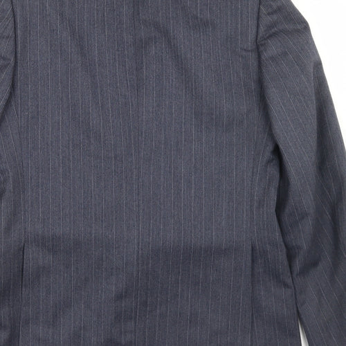 Paul Jardine Mens Blue Striped Wool Jacket Blazer Size 38
