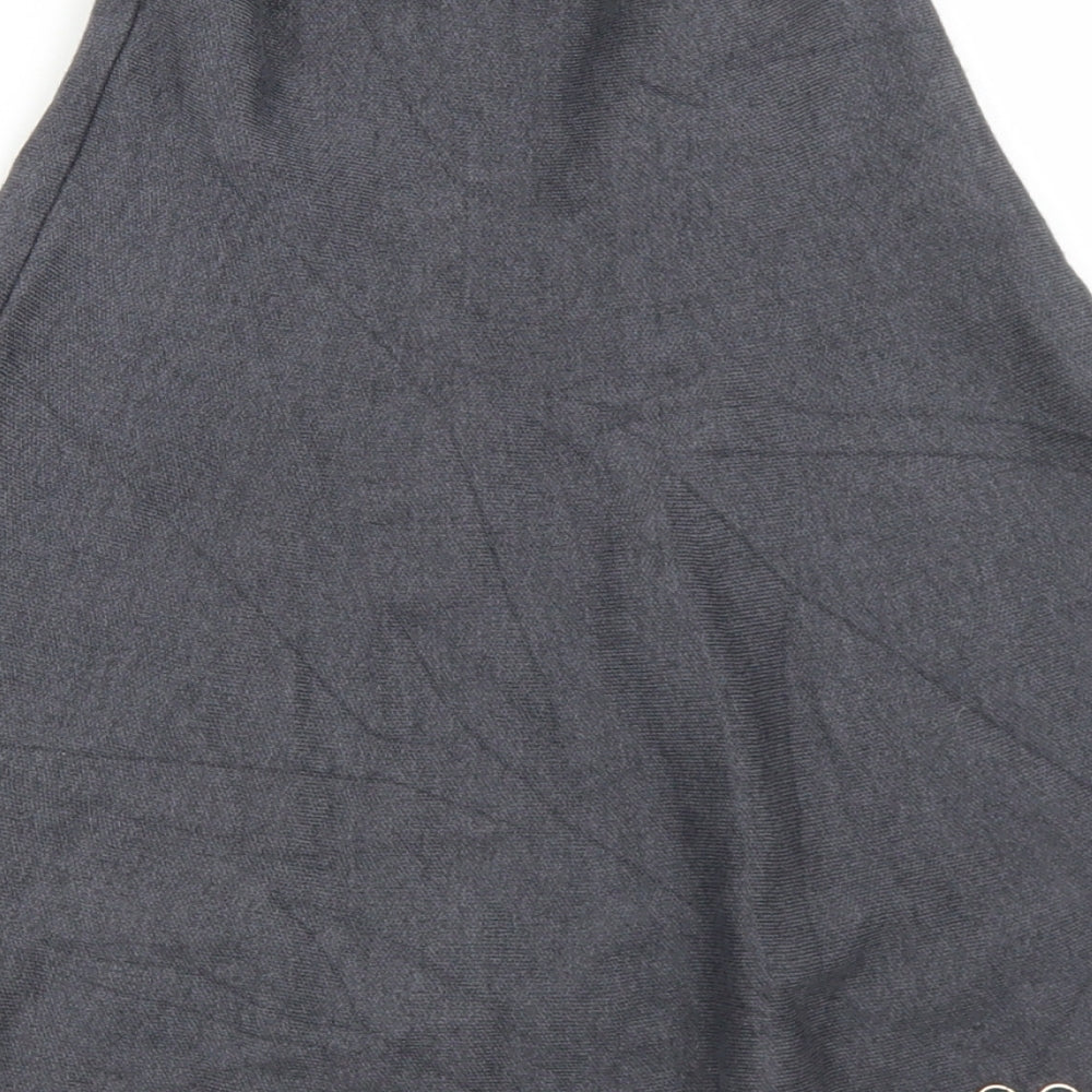 Zara Womens Grey  Viscose Skater Skirt Size S