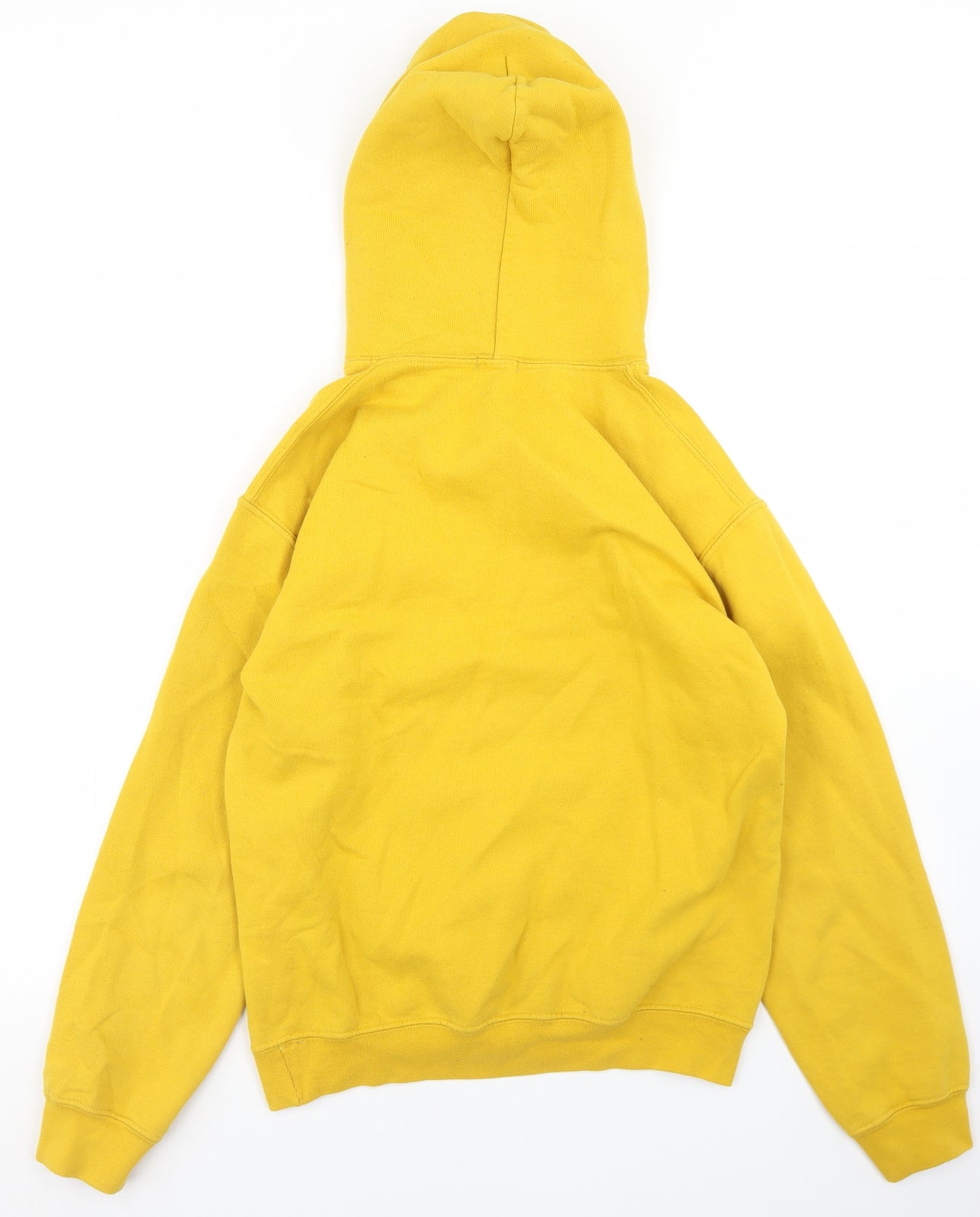 River Island Mens Yellow  Cotton Pullover Hoodie Size S