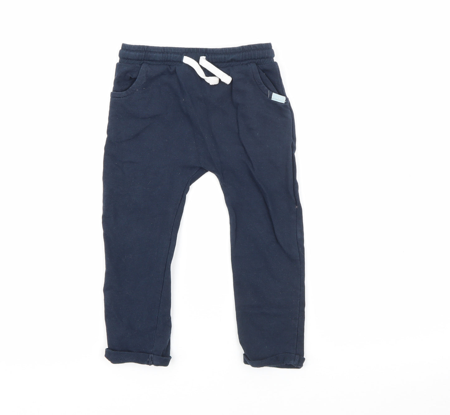 So Cute Boys Blue  Cotton Jogger Trousers Size 2-3 Years  Regular Tie