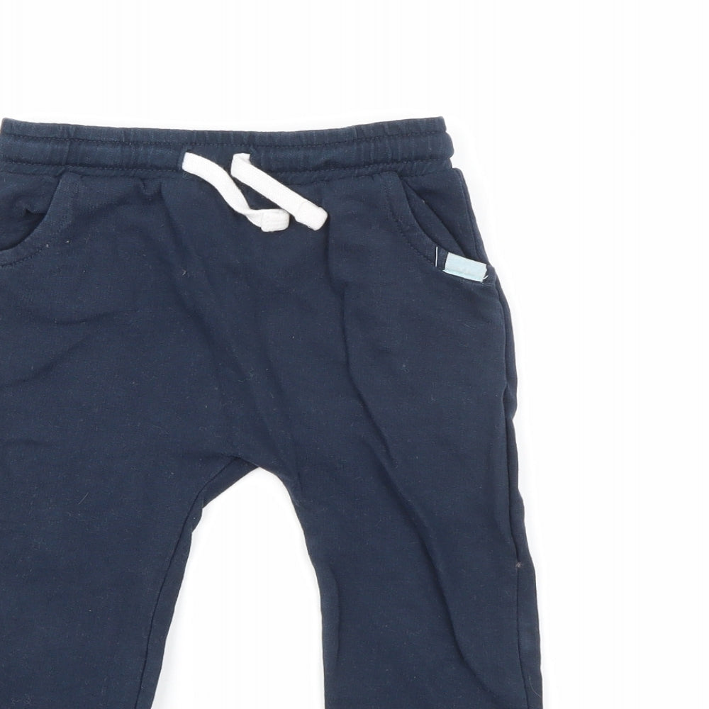 So Cute Boys Blue  Cotton Jogger Trousers Size 2-3 Years  Regular Tie