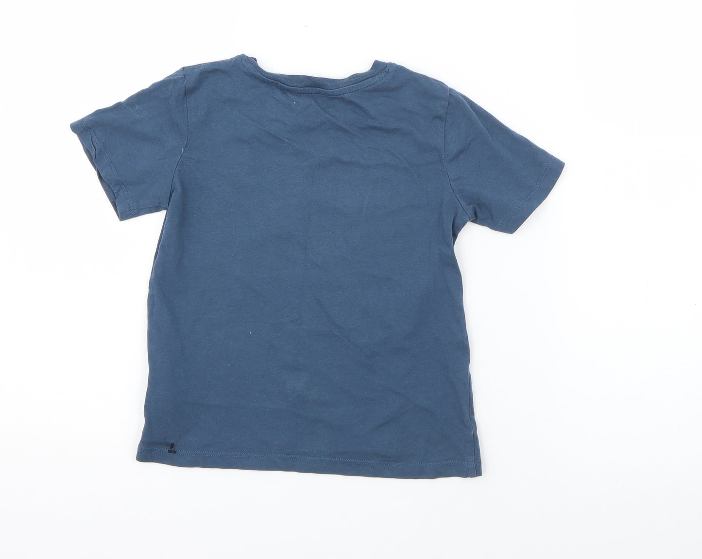 H&M Boys Blue  Cotton Pullover T-Shirt Size 3-4 Years Crew Neck  - NASA