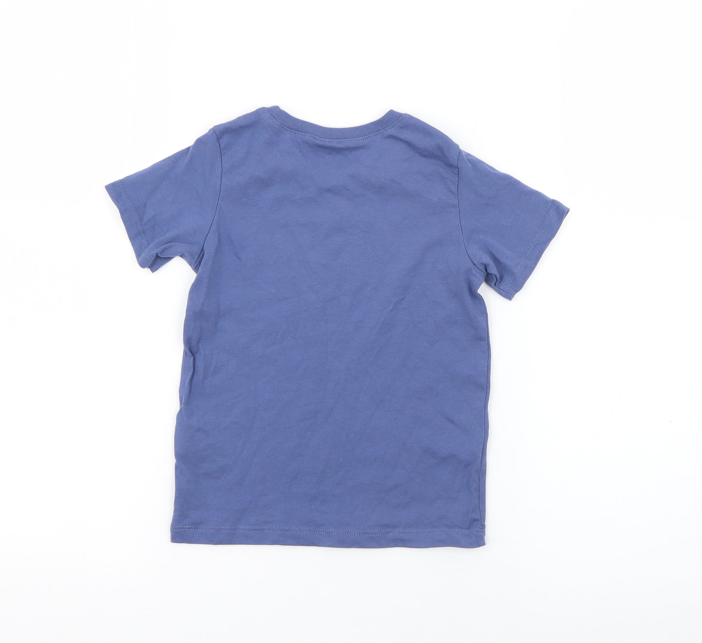 H&M Boys Blue  Cotton Pullover T-Shirt Size 3 Years Crew Neck
