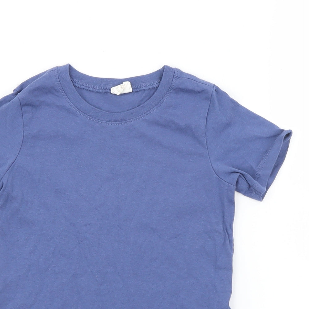 H&M Boys Blue  Cotton Pullover T-Shirt Size 3 Years Crew Neck