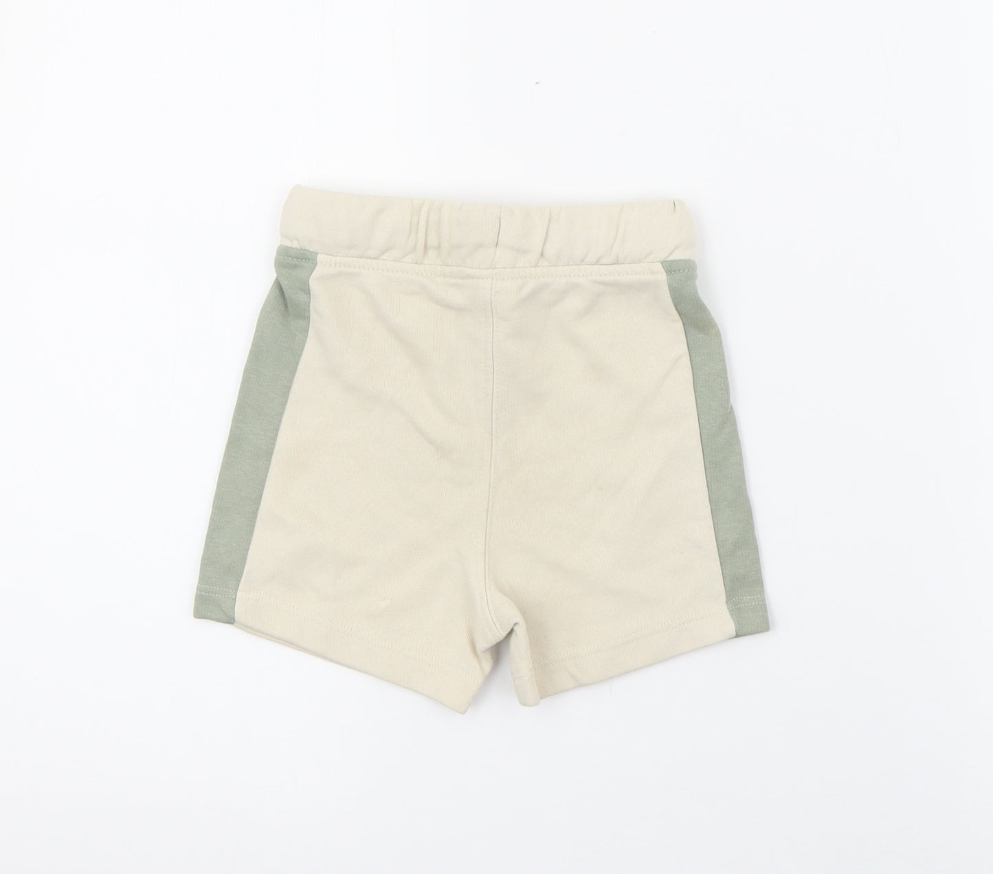 George Boys Beige  Cotton Sweat Shorts Size 2-3 Years  Regular Tie