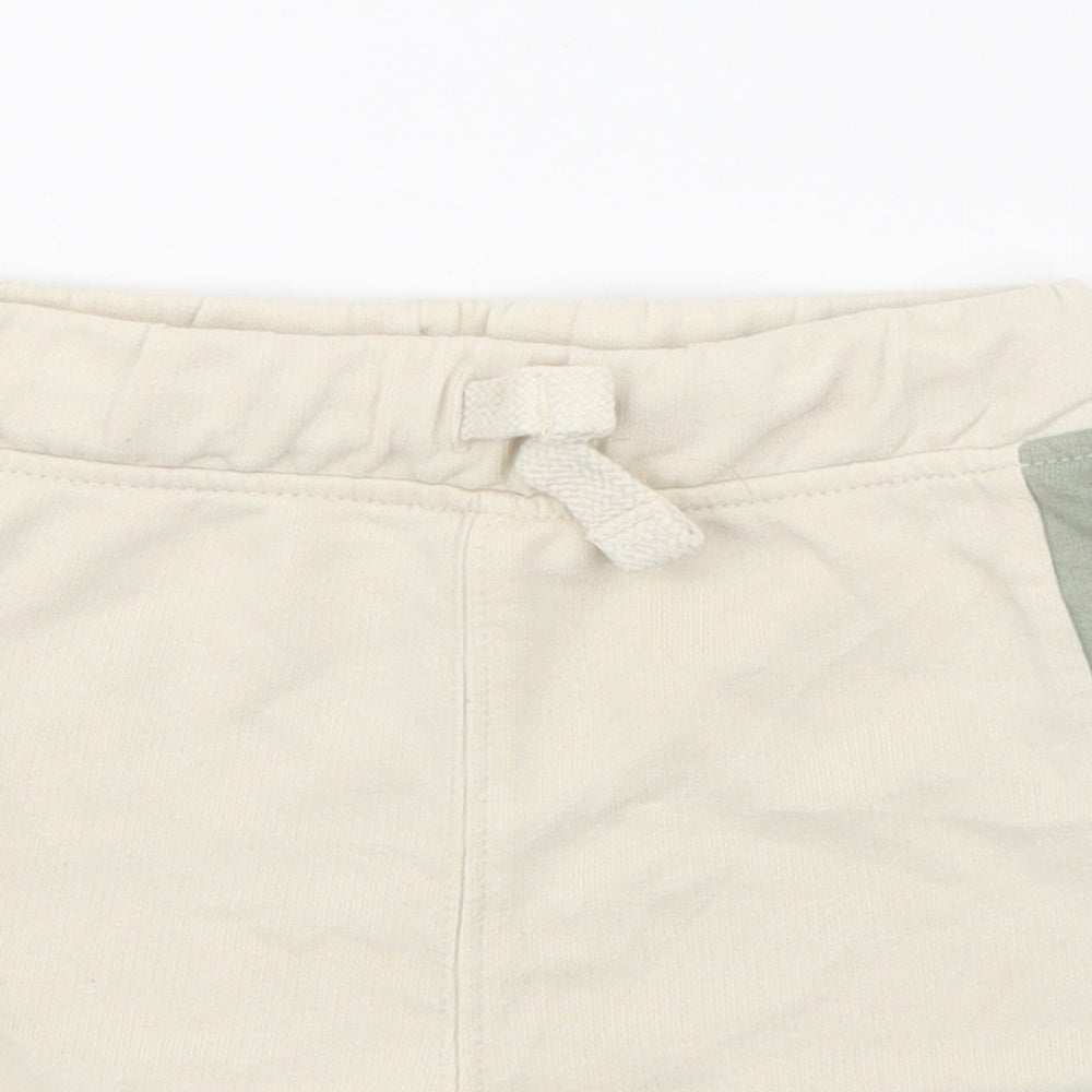 George Boys Beige  Cotton Sweat Shorts Size 2-3 Years  Regular Tie