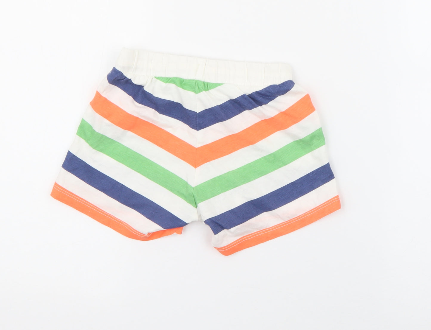 H&M Boys White Striped Cotton Sweat Shorts Size 3 Years  Regular