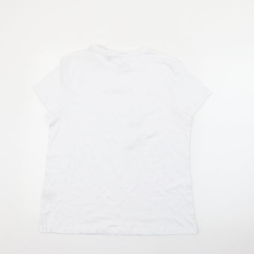 Primark Mens White  Cotton  T-Shirt Size M Crew Neck  - You are amazing