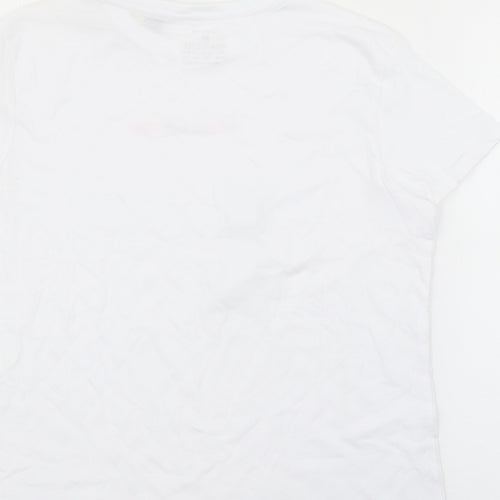 Primark Mens White  Cotton  T-Shirt Size M Crew Neck  - You are amazing