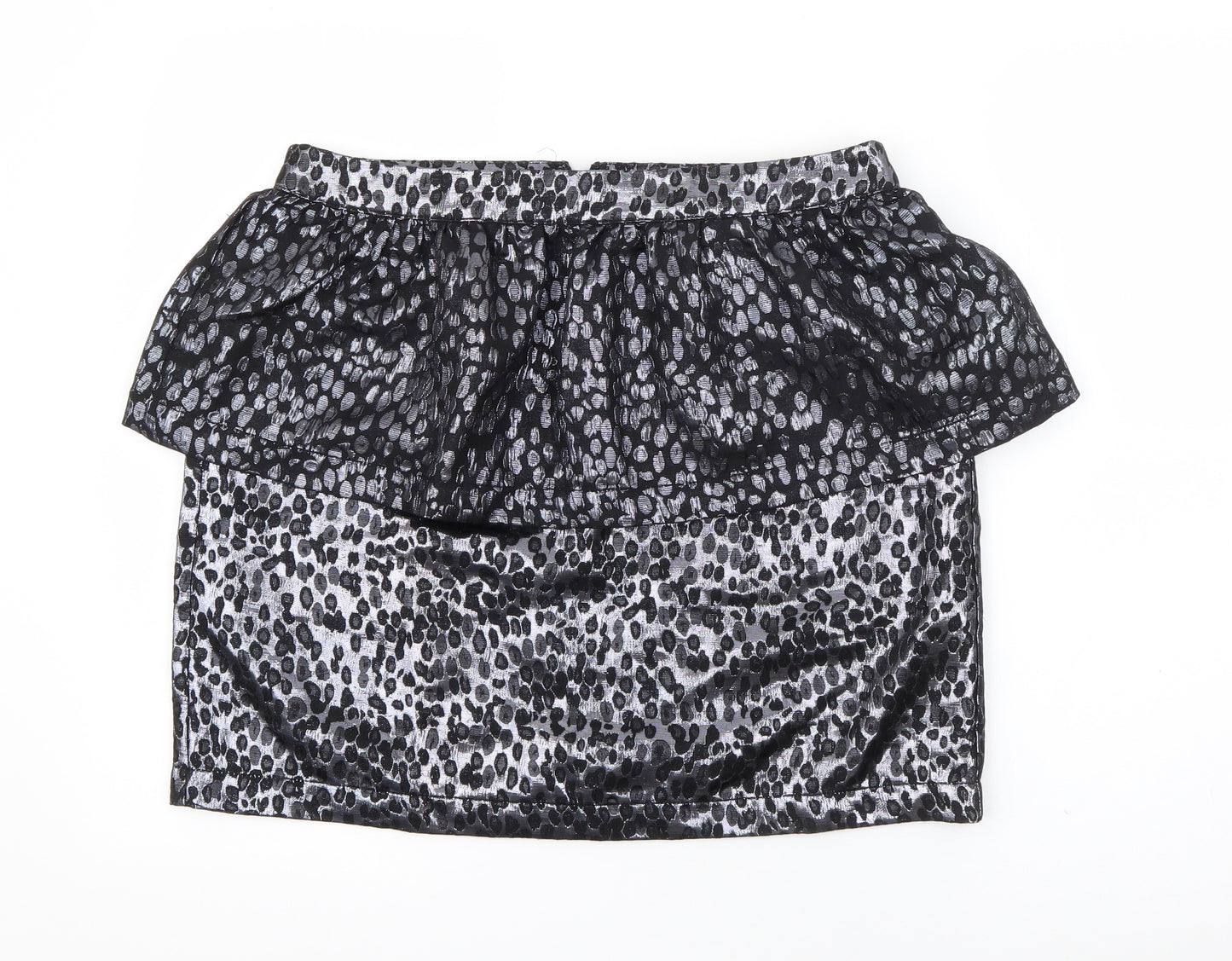 ASOS Womens Black Polka Dot Polyamide Straight & Pencil Skirt Size 14   Zip