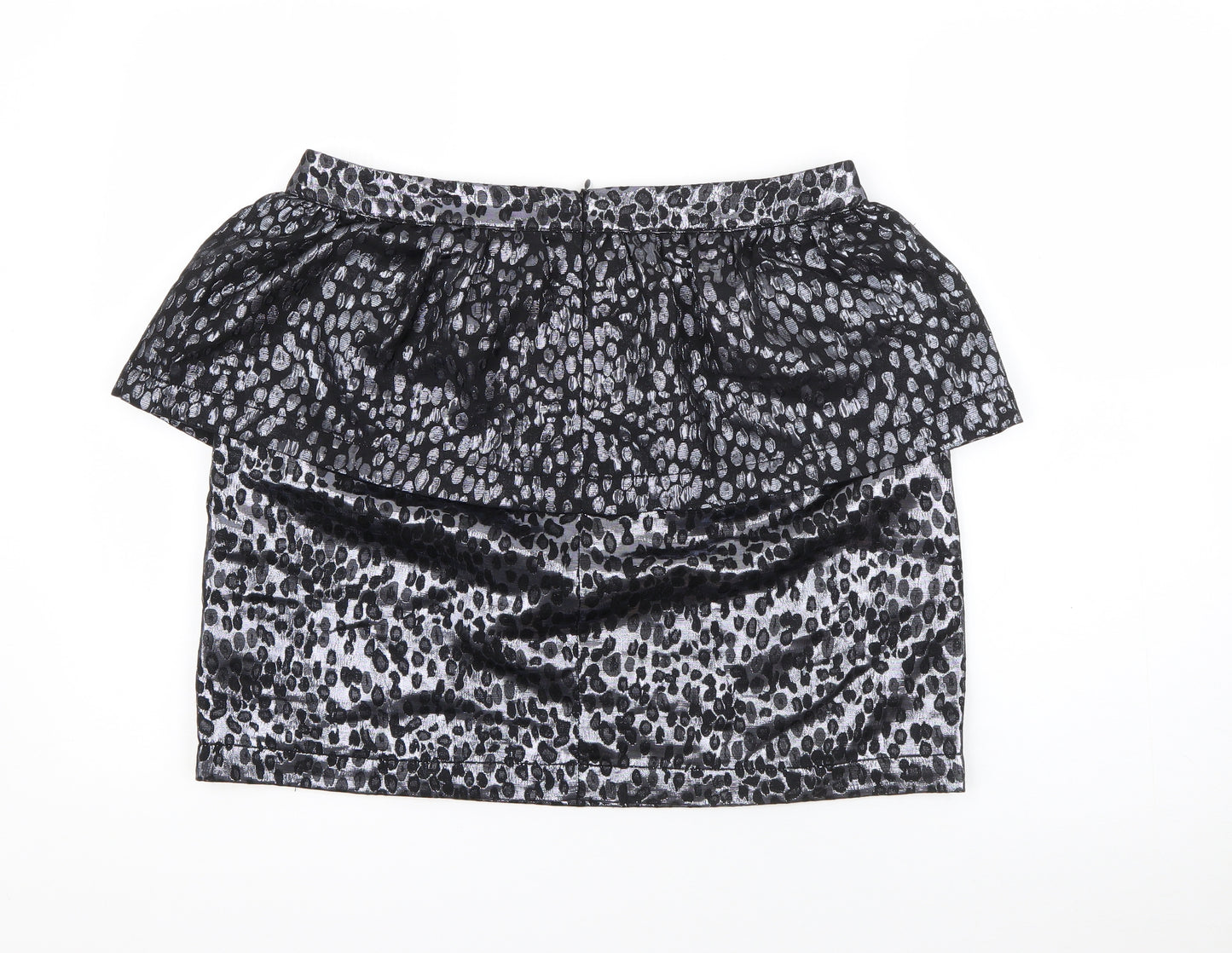 ASOS Womens Black Polka Dot Polyamide Straight & Pencil Skirt Size 14   Zip