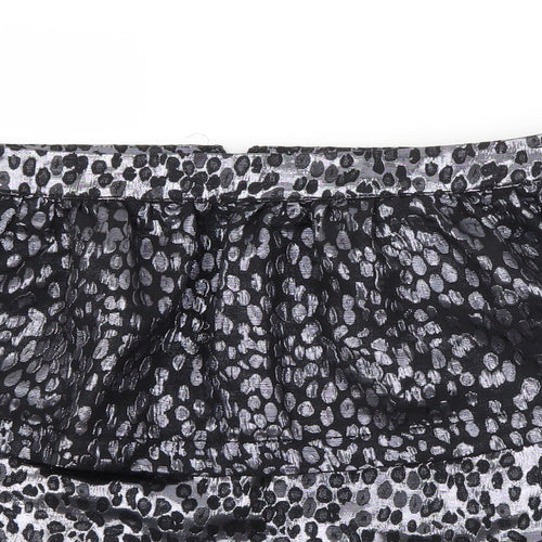 ASOS Womens Black Polka Dot Polyamide Straight & Pencil Skirt Size 14   Zip
