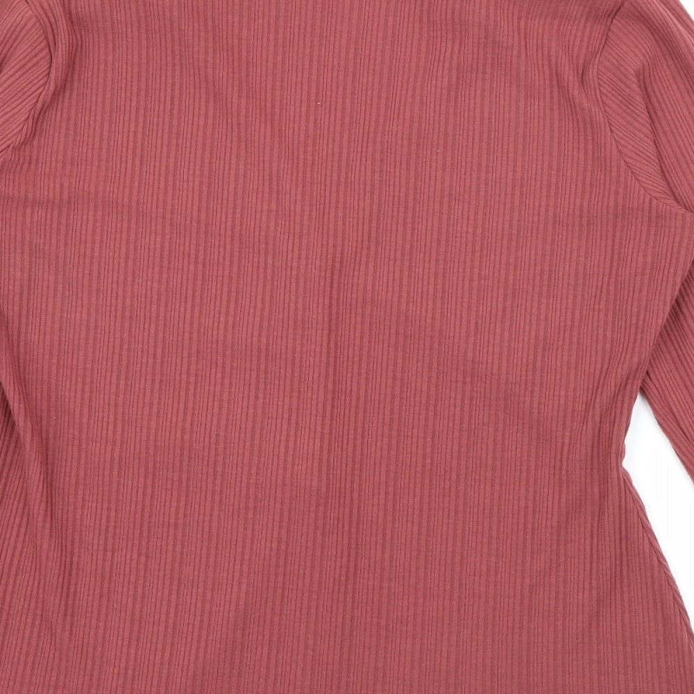 Primark Womens Red Collared  Polyester Pullover Jumper Size M