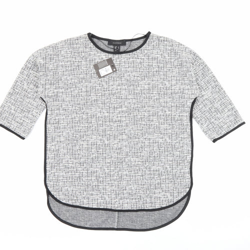 Primark Womens Grey Round Neck  Polyester Pullover Jumper Size 8