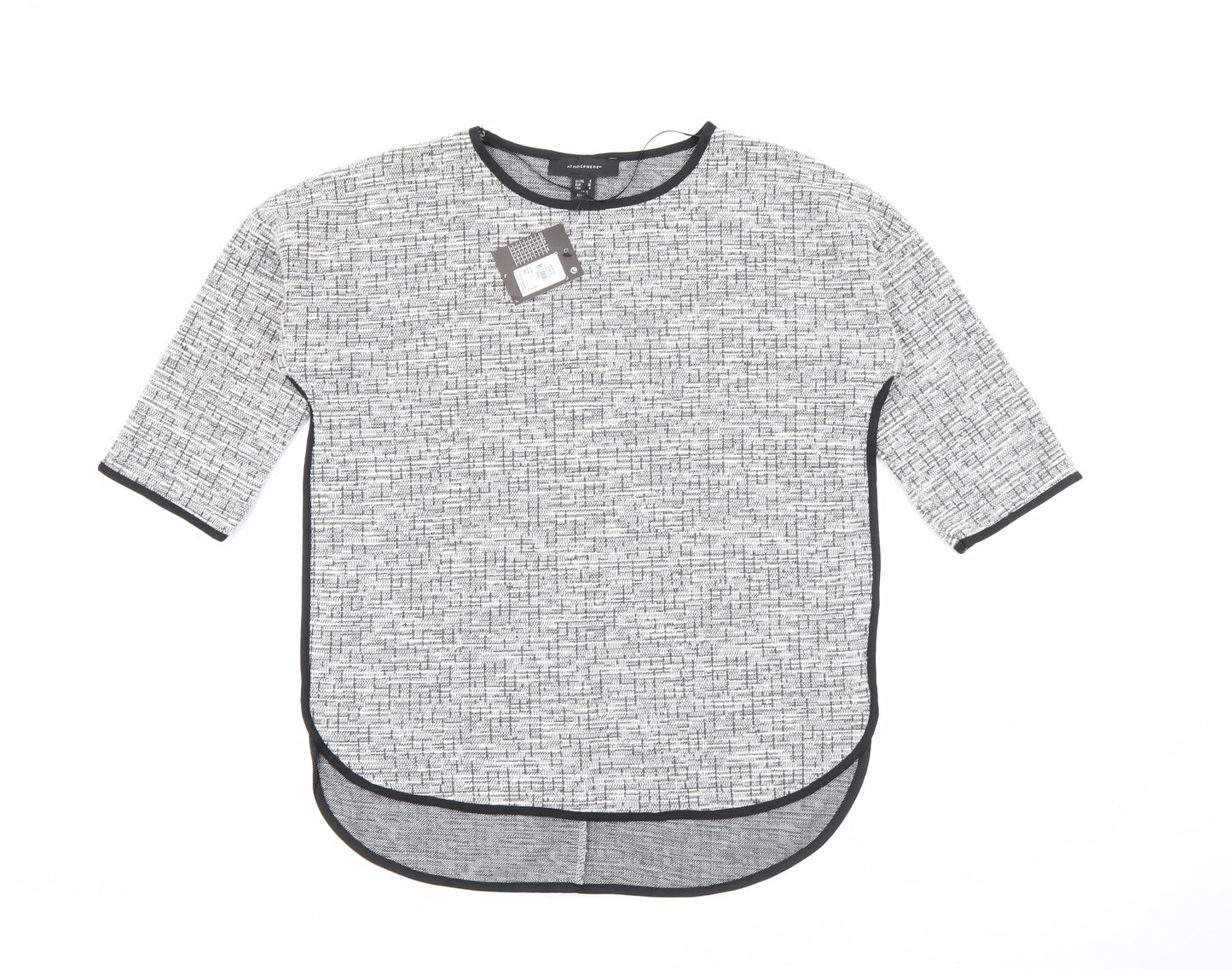 Primark Womens Grey Round Neck  Polyester Pullover Jumper Size 8