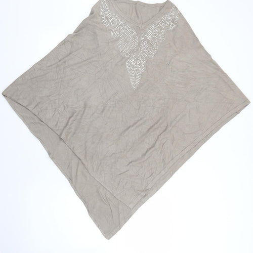 Frank Ushen Womens Grey   Jacket Poncho One Size