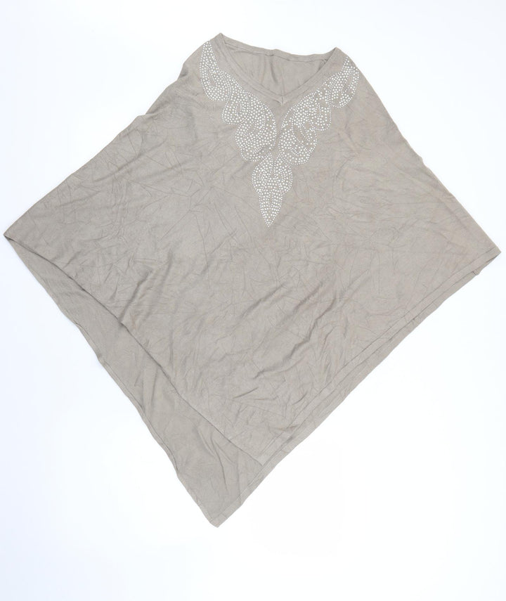 Frank Ushen Womens Grey   Jacket Poncho One Size
