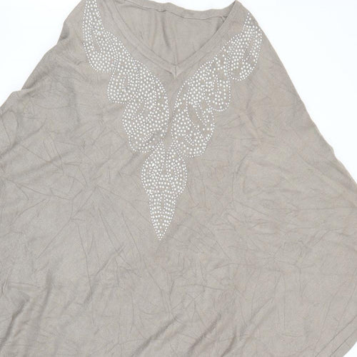 Frank Ushen Womens Grey   Jacket Poncho One Size