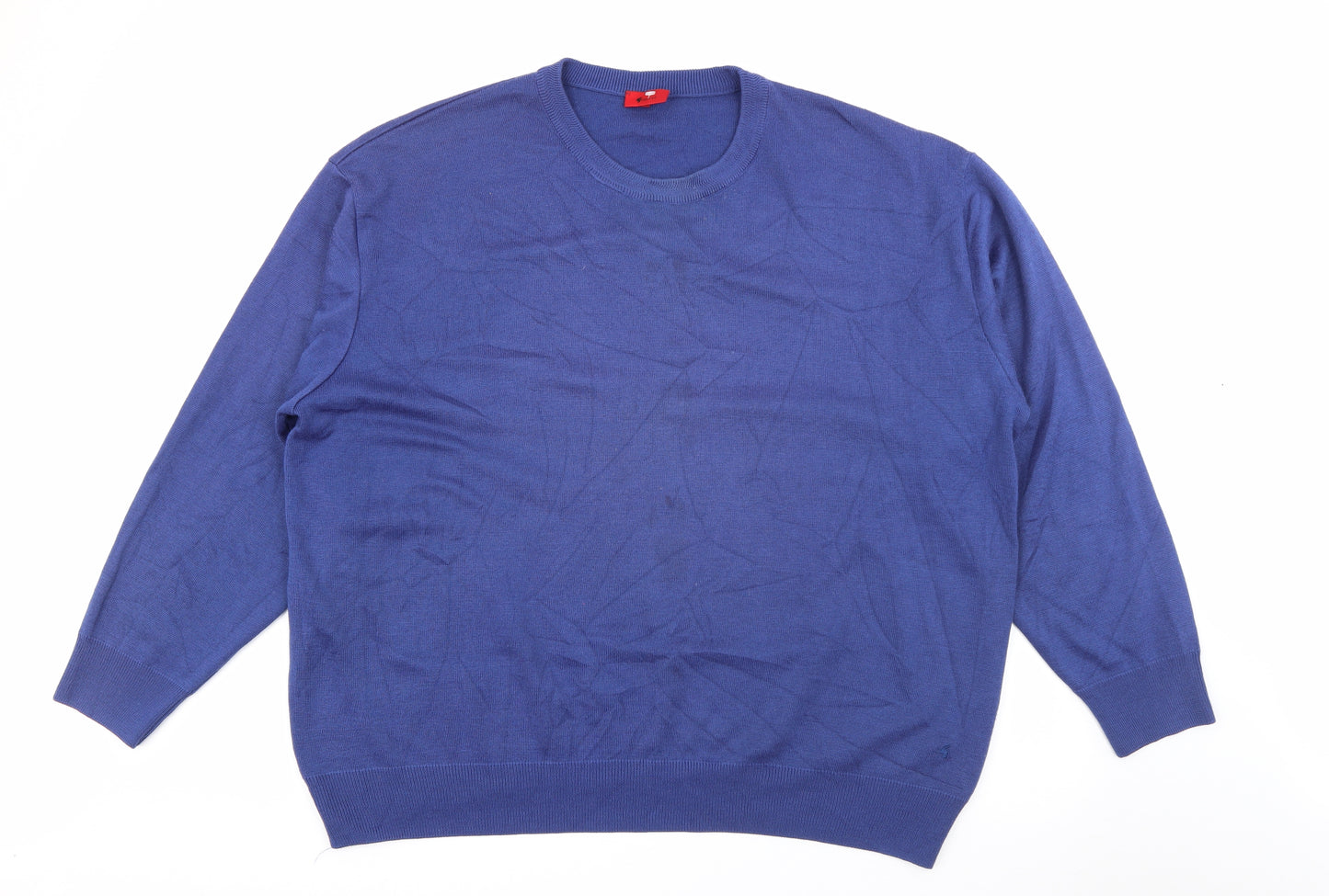 Gabicci Mens Blue Crew Neck  Wool Pullover Jumper Size 4XL