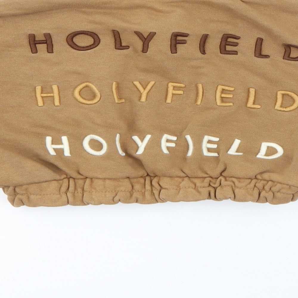 Holyfield Girls Brown High Neck  Cotton Pullover Jumper Size 8-9 Years  Zip