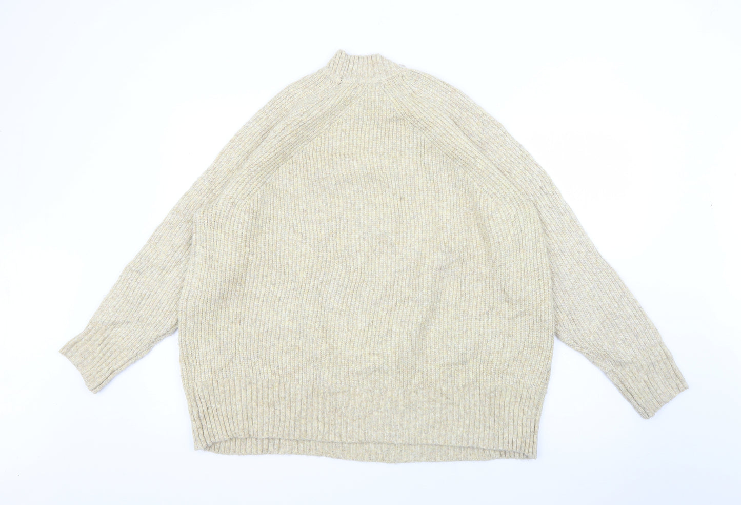 Marks and Spencer Womens Beige High Neck  Polyamide Pullover Jumper Size XL