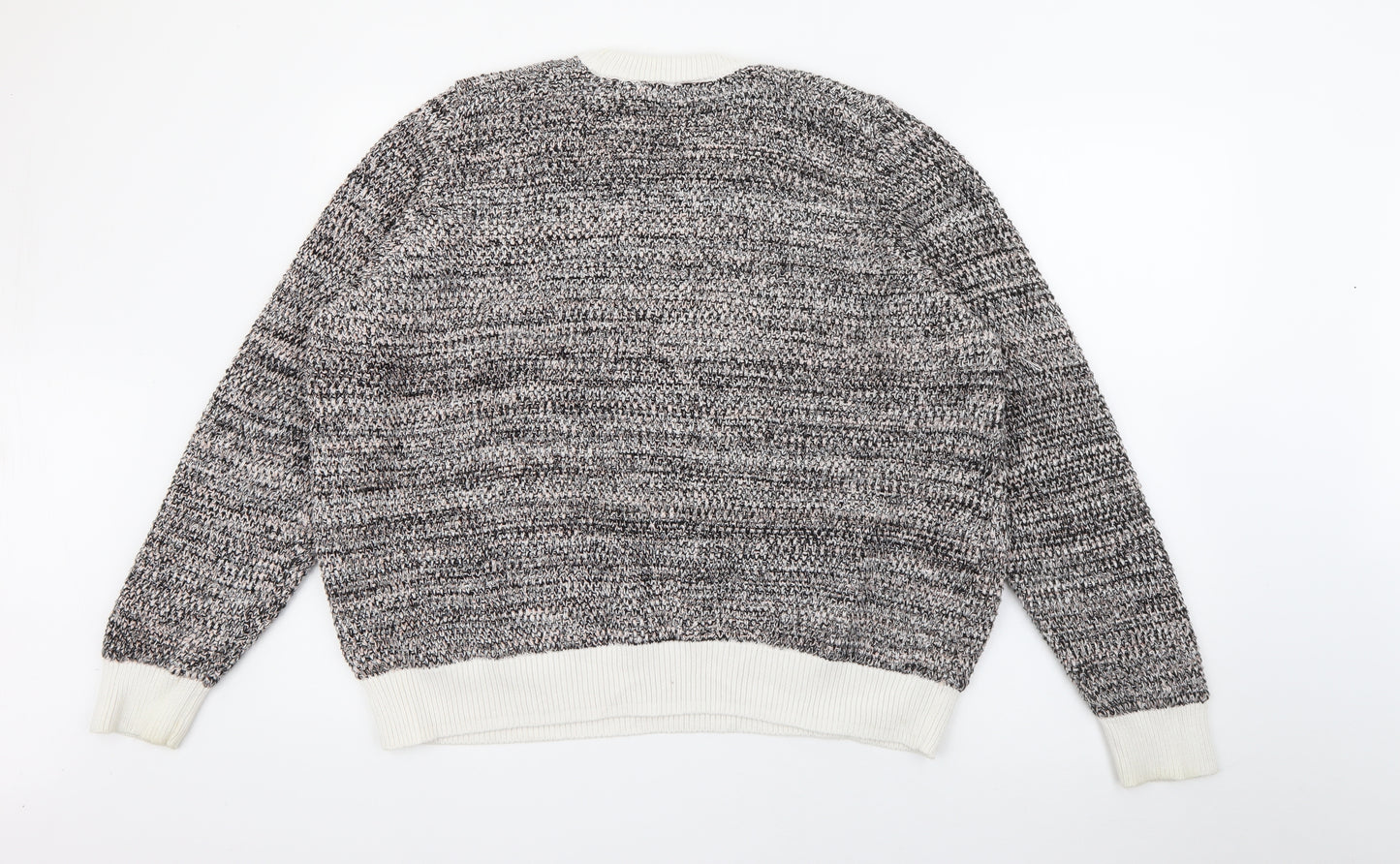 Marks and Spencer Womens Grey Crew Neck  Cotton Pullover Jumper Size 22