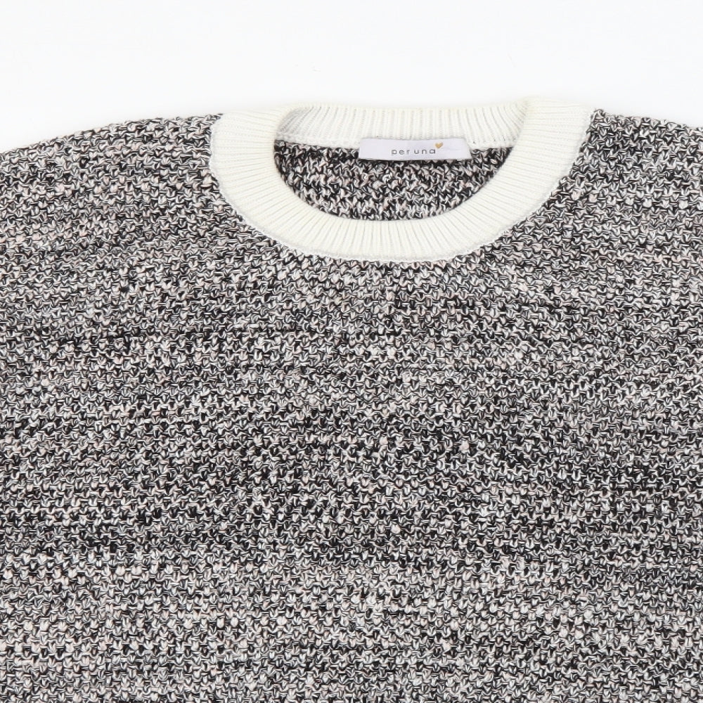 Marks and Spencer Womens Grey Crew Neck  Cotton Pullover Jumper Size 22