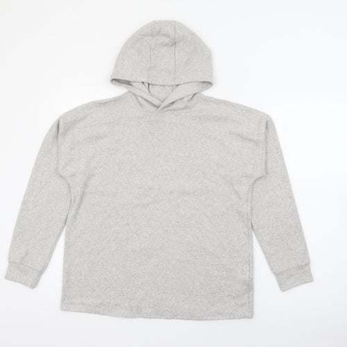 Marks and Spencer Girls Grey  Viscose Pullover Hoodie Size 12-13 Years