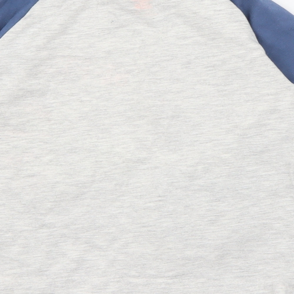 F&F Boys Blue Crew Neck  Cotton Pullover Jumper Size 2-3 Years