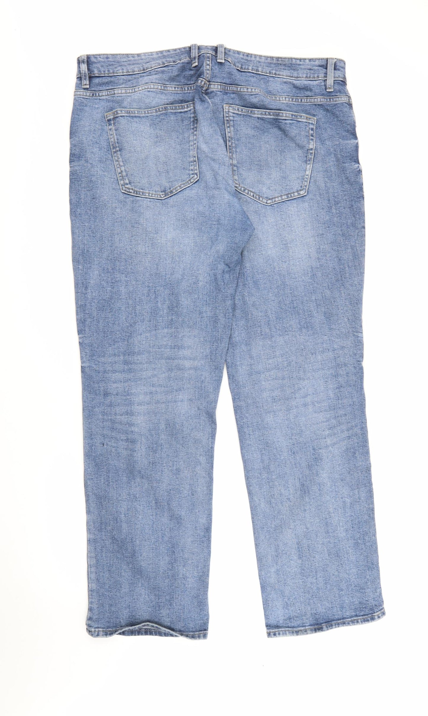 NEXT Mens Blue  Cotton Straight Jeans Size 40 L31 in Regular Button