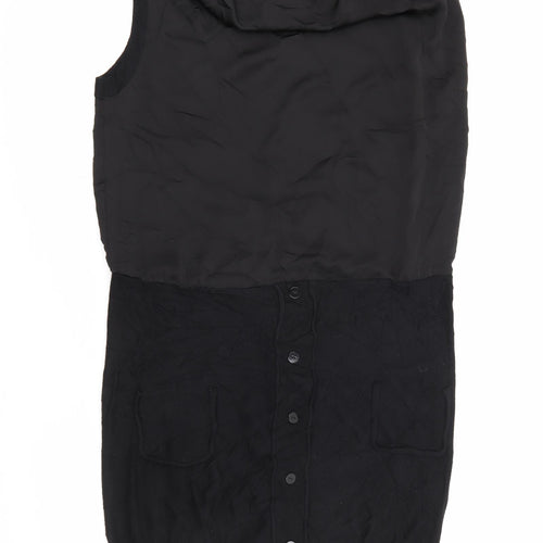 Yest Womens Black  Polyester Jumper Dress  Size M  Cowl Neck