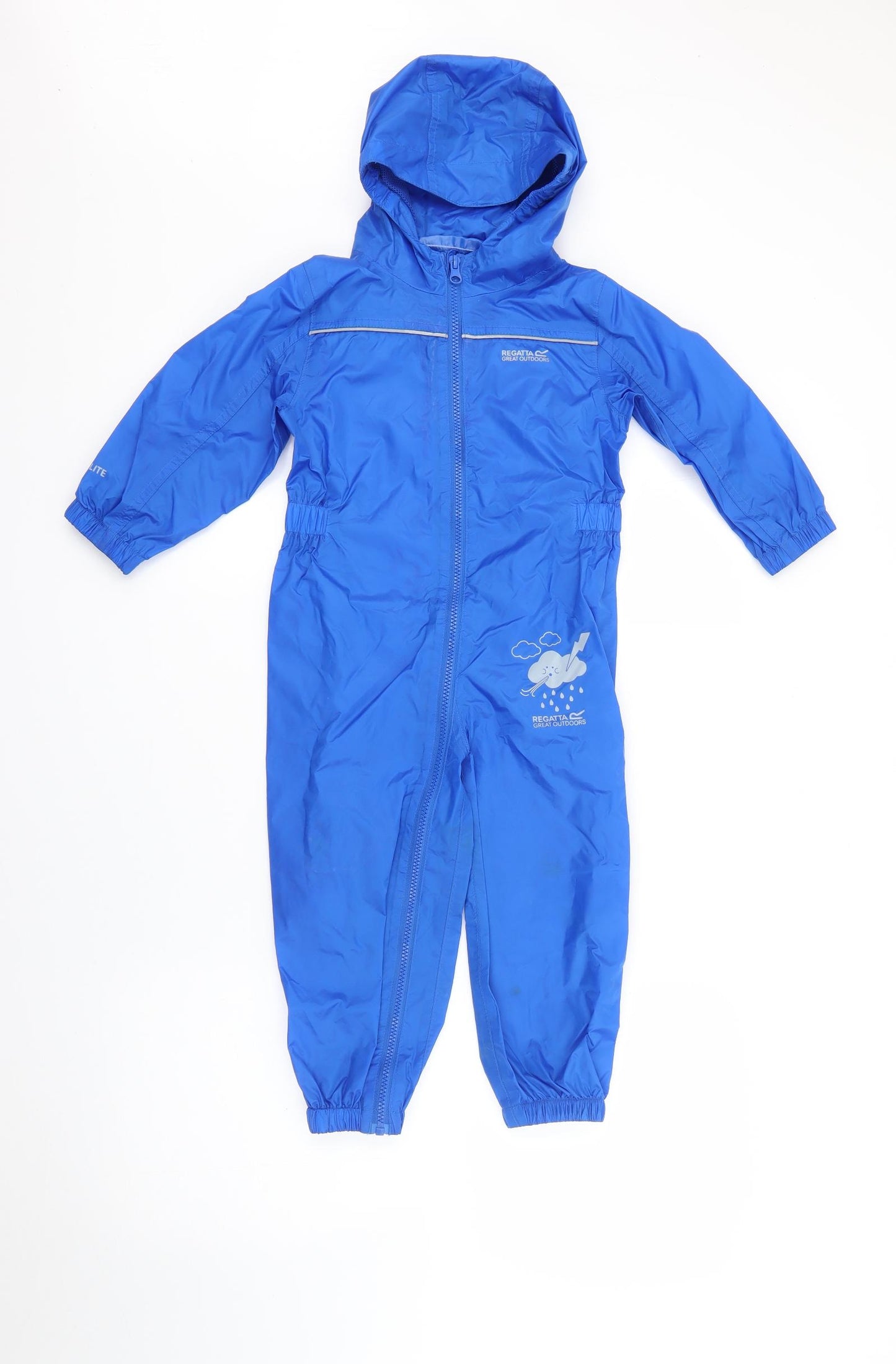 Regatta Boys Blue   Rain Coat Snowsuit Size 2-3 Years  Zip