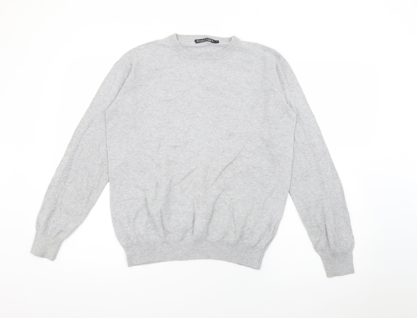 Woolovers Womens Grey Crew Neck  Wool Pullover Jumper Size S