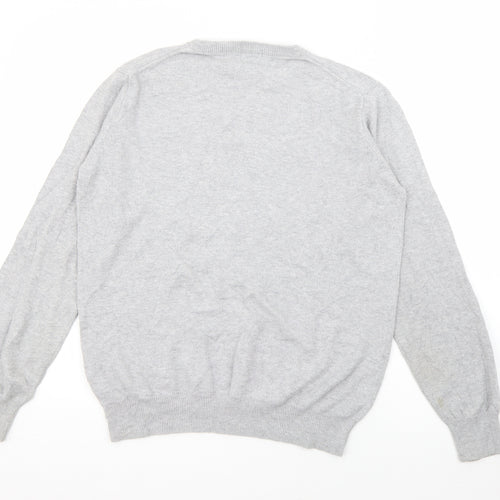 Woolovers Womens Grey Crew Neck  Wool Pullover Jumper Size S