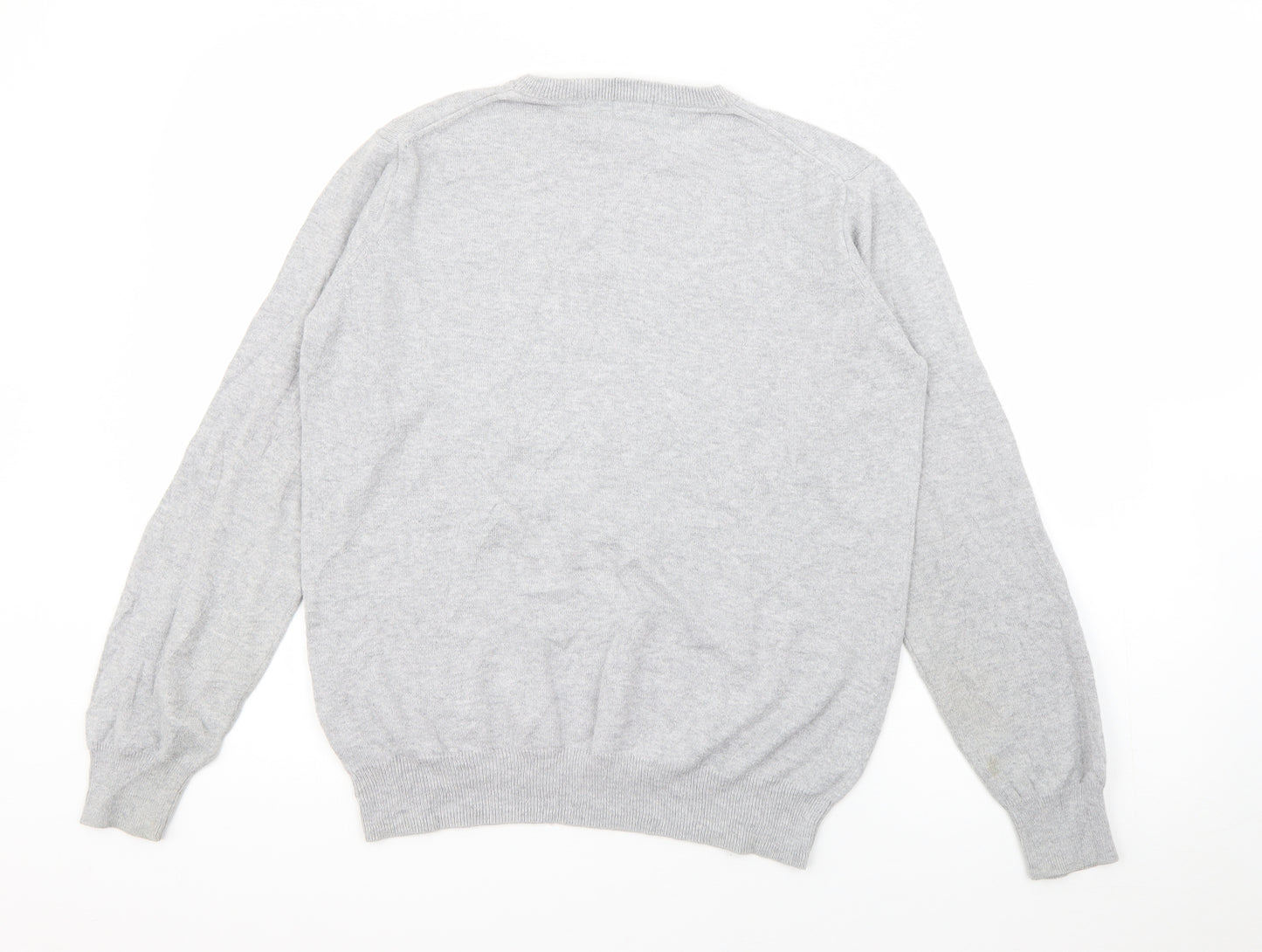 Woolovers Womens Grey Crew Neck  Wool Pullover Jumper Size S