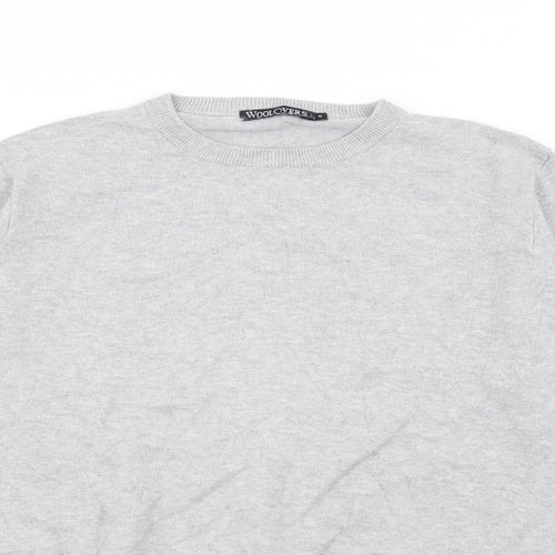 Woolovers Womens Grey Crew Neck  Wool Pullover Jumper Size S